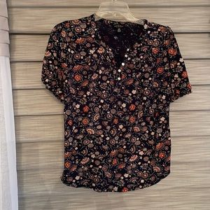 Lucky Brand boho shirt tee peasant shirt medium VGUC